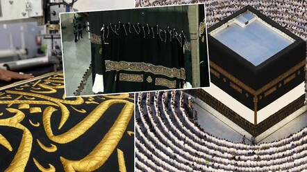 Hicri yılın ilk gününde Kabe örtüsü değiştirildi! Yeni Kisve-i şerif dualarla yerleştirildi - haberler