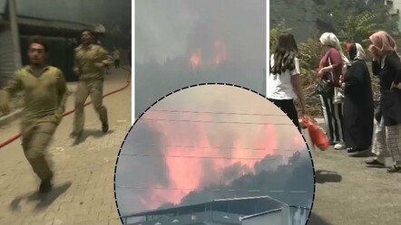 Bursa'da orman yangını! Alevler evlere sıçradı... Gözyaşları içinde tahliye edildiler - gundem