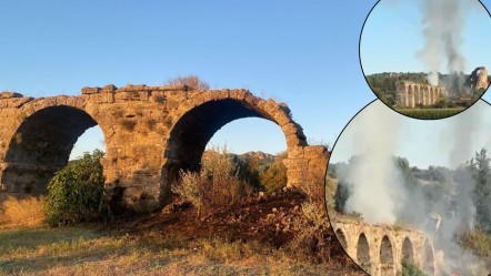 1800 yıllık su kemeri tehlikeye girdi! Vatandaşlar kısa sürede müdahale etti - Yaşam