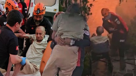 Zamanla yarıştılar! Film gibi anlar: Alevlerin ortasında kalan engelli vatandaş bakın nasıl kurtarıldı - Gündem