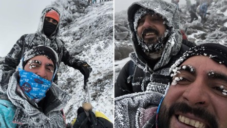 Temmuz ayında eksi 35 dereceyi gördüler! Saç ve sakalları buz tuttu - Yaşam