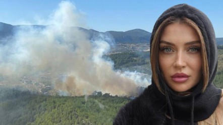 Fenomen İmren Karadeniz yangın bölgesinde poz verdi, tepki çığ gibi büyüdü! Savunması şoke etti - Magazin