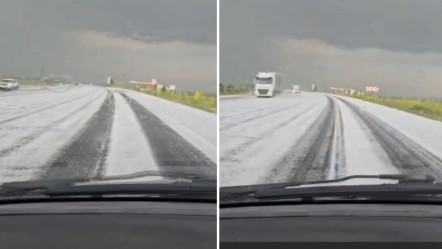 Temmuz ayında şaşırtan görüntü! Bir anda her yer beyaza büründü - Yaşam