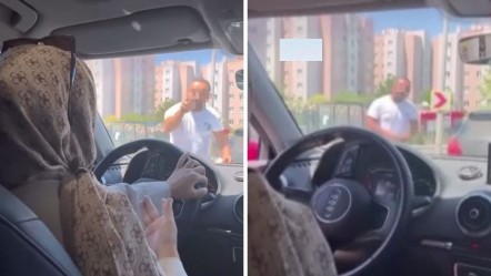 Kadın sürücünün yolunu kesti! Aracın camına vurdu - 3. Sayfa