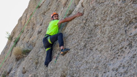 18 metreyi tek ayakla tamamladı: Şimdi zirveleri zorluyor - SPOR
