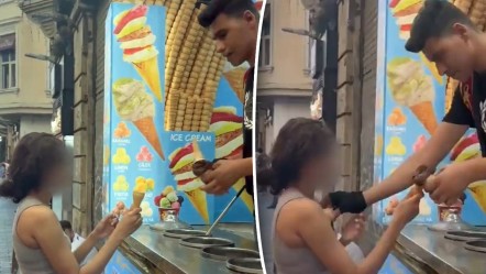 Beyoğlu'nda skandal görüntüler: Kadın turiste tacize tepki yağdı! Dondurmacı hemen mühürlendi - Gündem