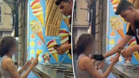 Beyoğlu'nda skandal görüntüler: Kadın turiste tacize tepki yağdı! Dondurmacı hemen mühürlendi - Gündem