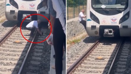 Görür görmez Marmaray'ı durdurdu! Raylara inen makinist hemen müdahale etti - Gündem