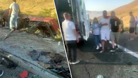 Niğde'de korkunç kaza: Yolcular yola savruldu: 1'i ağır 18 yaralı - Gündem
