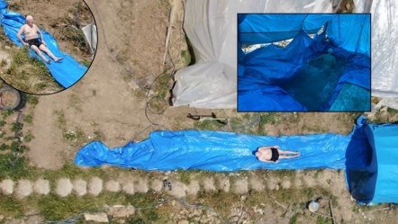 60 yaşında İstanbul'dan köye yerleşti, köy bahçesini aquaparka çevirdi! "Çok güzel tepkiler aldım" - Yaşam