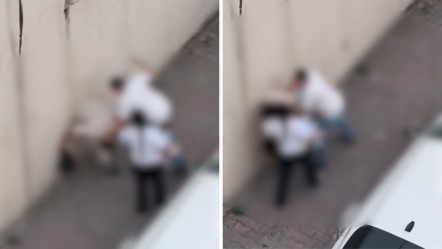 İstanbul'da feci görüntü! Dini nikahlı eşini acımasızca darbetti - 3. Sayfa