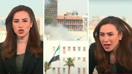 Canlı yayında patlamaya yakalandı! Korku dolu anlar kamerada - Dünya