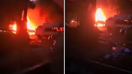 İsrail, Suriye ordusuna ait askeri konvoyu vurdu! - Dünya