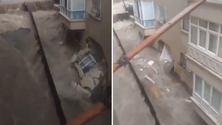 Ankara'da sel suları evin duvarını patlattı! Korku dolu anlar kamerada - Gündem