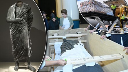 Ünlü heykel Türkiye'ye giriş yaptı! Kaçırılan Marcus Aurelius 3 heykelle birlikte ait olduğu topraklara iade edildi - kultur-sanat