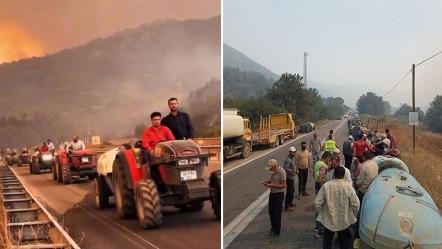 Bursalı kahraman köylüler yangına savaş açtı! Traktörleriyle alevlerin üzerine yürüdüler - Gündem