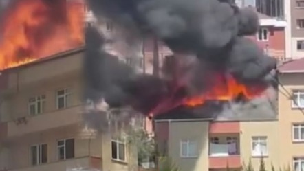 Ümraniye'de korku dolu anlar: Apartman alevlere teslim oldu, ekipler olay yerinde - 3. Sayfa
