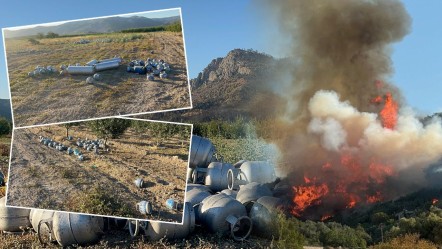 Bilecik yangınından ilginç görüntü! Alevler yaklaşınca böyle tedbir aldılar - Gündem