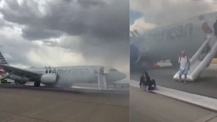 American Airlines uçağında patlama! 179 yolcu son anda kurtarıldı - Dünya