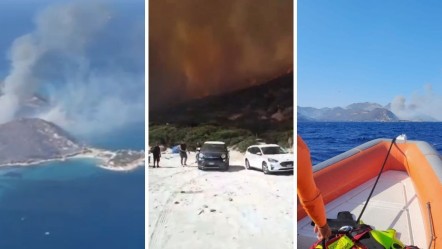 İtalya'da orman yangını! Bir ada alevlere teslim oldu, 102 kişi tahliye edildi - Dünya