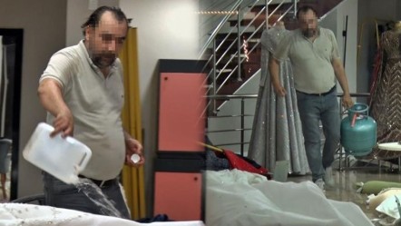 Eşinin gelinlik mağazasını altüst etti! Tüpe çakmak dayayınca feleğini şaşırdı - Gündem