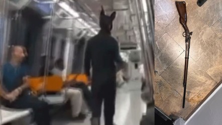 Metroda tavşan kostümlü ve tüfekli şahıs paniği! Görenler neye uğradığını şaşırdı, kıskıvrak yakalandı - 3. Sayfa