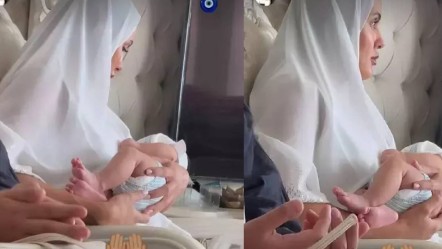 Sahra Işık Aybirdi bebeği için mevlid okuttu! O kareler sosyal medyada gündem oldu - Magazin