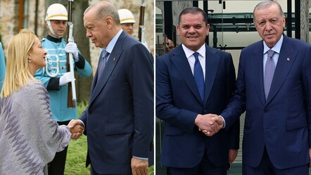 Dolmabahçe'de kritik zirve! Erdoğan, Meloni ve Dibeybe ile görüştü - gundem