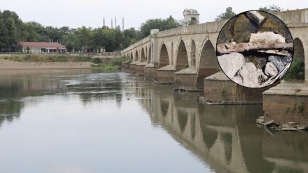 Meriç Nehri'nde su çekilince ortaya öyle bir şey çıktı ki! Nereden geldiği belli değil - Yaşam