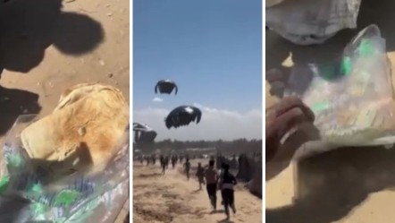 İnsanlıktan utandıran görüntüler! Gazze'ye gönderilen yardım paketlerinden küflü ekmek çıktı - Dünya