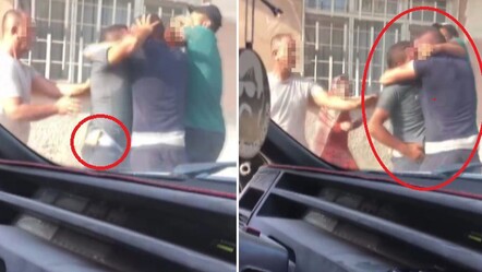 Tekmeli yumruklu kavga! Sokak boks ringine döndü - 3-sayfa