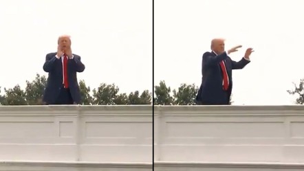 Trump, Beyaz Saray'ın çatısına çıktı: Nükleer füze inşa edeceğiz - Dünya