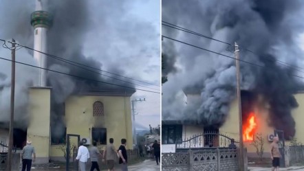 Akşam namazı öncesi alevler yükseldi! Cami kullanılamaz hale geldi - Yaşam