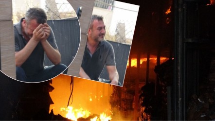 Alevlerin arasına gözyaşları karıştı! Ekmek teknesi yandı, bir köşeye oturup hüngür hüngür ağladı - Yaşam
