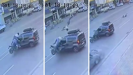 Elazığ'da feci kaza! Motosikletteki yolcu havada 3 takla attı - 3. Sayfa