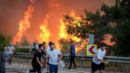  -Bursa-İzmir-İstanbul otoyolunda yangın!