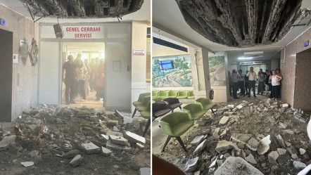 Devlet hastanesinde tavan çöktü! 'Sağlam değildir' raporu çıkmasına rağmen... - Gündem