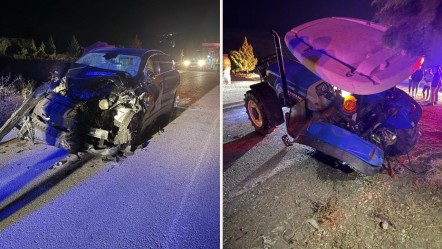 Burdur'da otomobil ile traktör çarpıştı: Yaralıların yarısı çocuk! - 3. Sayfa