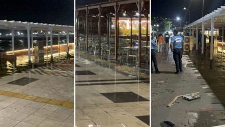 Tekirdağ'ın fırtına sınavı! Yürüyüş yolu sular altında kaldı - Yaşam