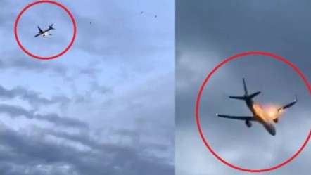 273 kişilik uçakta patlama! Motor havada alev aldı! - Dünya