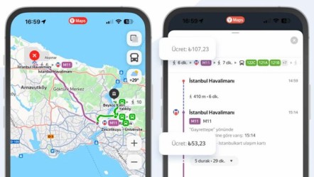 Yandex Maps, İstanbul’da toplu taşıma ücretlerini göstermeye başladı - Teknoloji