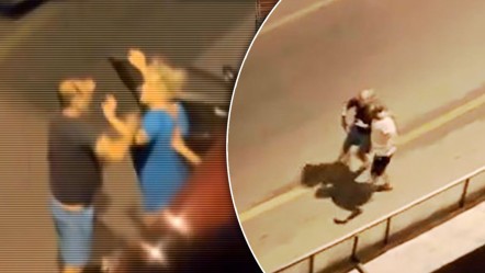 İki kadın bir adam sokak ortasında birbirine girdi! Kuşadası'nda ilginç kavga kameraya yansıdı - Gündem