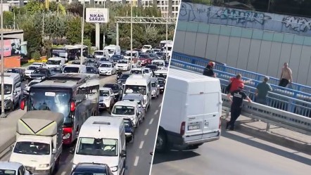 İntihar etmek için üst geçide çıktı! Trafiği felç etti, E-5 kilitlendi - 3. Sayfa