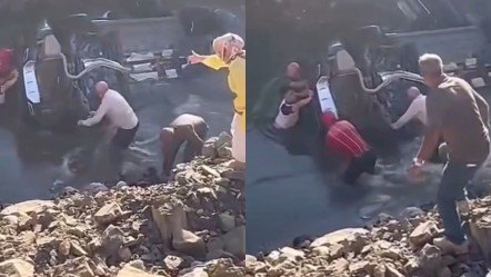 Zamana karşı yarış! Anne ve kızı son anda kurtarıldı - Gündem