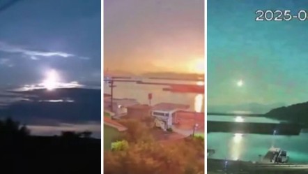 Görenleri hayran bıraktı! 'Ateş topu' geceyi gündüze çevirdi: O anlar kamerada - Dünya
