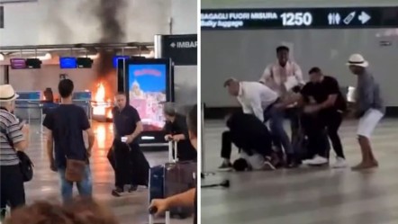 Havalimanında facia anları! Çekiçli saldırgan önce kırıp döktü sonra ateşe verdi: Hızını alamayınca... - Dünya