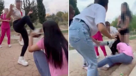 Genç kızların korkunç kavgası! Sokakta tekme ve yumruklar havada uçuştu - Gündem