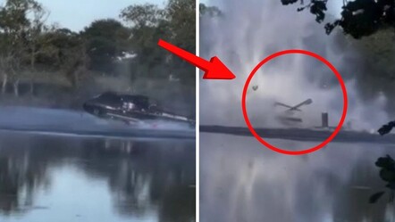 Fransa'da korku dolu anlar! Yangına müdahale eden helikopter göle düştü - Dünya