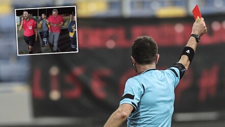 Kırmızı karta sinirlenen futbolcu, hakemi yumrukladı - Spor