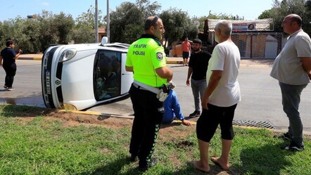 Antalya’da feci kaza! Yan yatan araçtan 4 kişi de yara almadan çıktı - 3. Sayfa